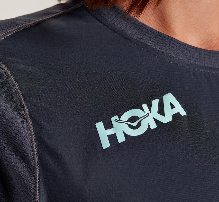 Hoka One One Top Damske Modre - Wind - 36201-WSGP